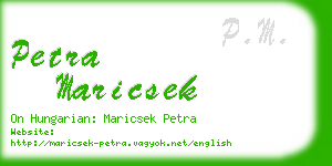 petra maricsek business card